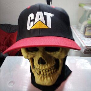 Vintage CAT Caterpillar Two Tone Snap Back Hat Cap